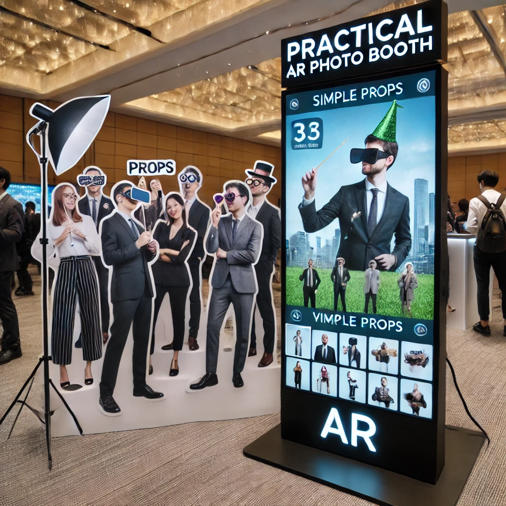 AR Photo Booth offering interactive, augmented reality photos at a corporate event